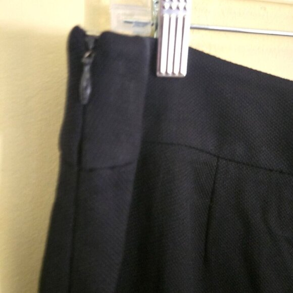 Lafayette 148 New York Black Wool-Blend Wide Leg Dress Pants Size 12 - Picture 3 of 5